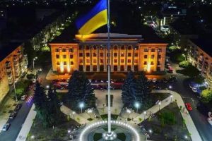 Житомир центр міста ввечері