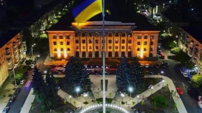 Житомир центр міста ввечері
