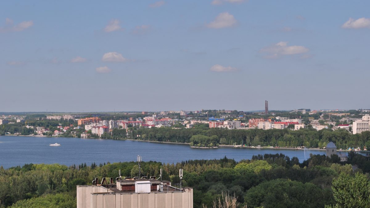 Тернопіль панорама міста і став